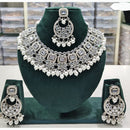 Rajwadi Collection Timeless Grace Crystal Stone And Pearl Necklace Set