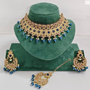 Rajwadi Collection Timeless Grace Crystal Stone And Pearl Necklace Set