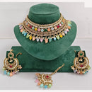 Rajwadi Collection Timeless Grace Crystal Stone And Pearl Necklace Set