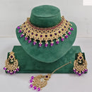 Rajwadi Collection Timeless Grace Crystal Stone And Pearl Necklace Set