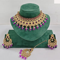 Rajwadi Collection Timeless Grace Crystal Stone And Pearl Necklace Set
