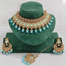 Rajwadi Collection Timeless Grace Crystal Stone And Pearl Necklace Set