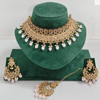 Rajwadi Collection Timeless Grace Crystal Stone And Pearl Necklace Set