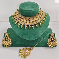 Rajwadi Collection Timeless Grace Crystal Stone And Pearl Necklace Set