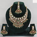 Rajwadi Collection Timeless Grace Crystal Stone And Pearl Necklace Set