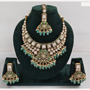 Rajwadi Collection Timeless Grace Crystal Stone And Pearl Necklace Set