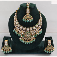 Rajwadi Collection Timeless Grace Crystal Stone And Pearl Necklace Set