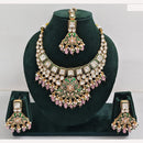 Rajwadi Collection Timeless Grace Crystal Stone And Pearl Necklace Set
