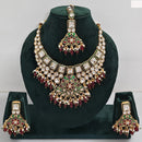Rajwadi Collection Timeless Grace Crystal Stone And Pearl Necklace Set