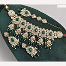 Rajwadi Collection Timeless Grace Crystal Stone And Pearl Necklace Set