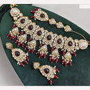 Rajwadi Collection Timeless Grace Crystal Stone And Pearl Necklace Set
