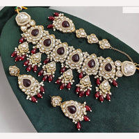 Rajwadi Collection Timeless Grace Crystal Stone And Pearl Necklace Set