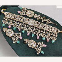Rajwadi Collection Royal Heritage Crystal Stone And Pearl Necklace Set