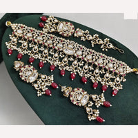 Rajwadi Collection Royal Heritage Crystal Stone And Pearl Necklace Set