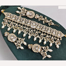 Rajwadi Collection Royal Heritage Crystal Stone And Pearl Necklace Set