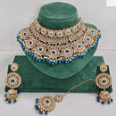 Rajwadi Collection Royal Heritage Crystal Stone And Pearl Necklace Set
