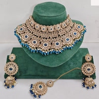 Rajwadi Collection Royal Heritage Crystal Stone And Pearl Necklace Set