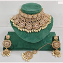 Rajwadi Collection Royal Heritage Crystal Stone And Pearl Necklace Set