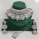 Rajwadi Collection Royal Heritage Crystal Stone And Pearl Necklace Set