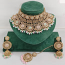 Rajwadi Collection Royal Heritage Crystal Stone And Pearl Necklace Set