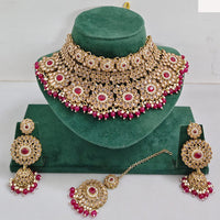 Rajwadi Collection Royal Heritage Crystal Stone And Pearl Necklace Set