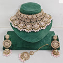 Rajwadi Collection Royal Heritage Crystal Stone And Pearl Necklace Set