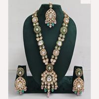 Rajwadi Collection Royal Heritage Crystal Stone And Pearl Necklace Set
