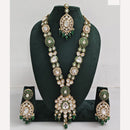 Rajwadi Collection Royal Heritage Crystal Stone And Pearl Necklace Set