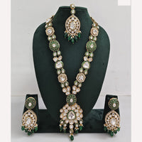 Rajwadi Collection Royal Heritage Crystal Stone And Pearl Necklace Set