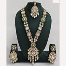 Rajwadi Collection Royal Heritage Crystal Stone And Pearl Necklace Set