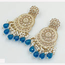 Rajwadi Collection Sparkling Crystal And Beads Statement Dangler Earrings