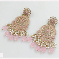 Rajwadi Collection Sparkling Crystal And Beads Statement Dangler Earrings