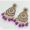 Rajwadi Collection Sparkling Crystal And Beads Statement Dangler Earrings