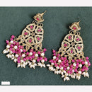 Rajwadi Collection Sparkling Crystal And Beads Statement Dangler Earrings