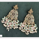 Rajwadi Collection Sparkling Crystal And Beads Statement Dangler Earrings