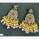 Rajwadi Collection Sparkling Crystal And Beads Statement Dangler Earrings