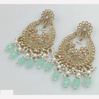 Rajwadi Collection Sparkling Crystal And Beads Statement Dangler Earrings