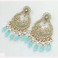 Rajwadi Collection Sparkling Crystal And Beads Statement Dangler Earrings