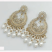 Rajwadi Collection Sparkling Crystal And Beads Statement Dangler Earrings