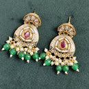 Rajwadi Collection Elegant Pota And Meenakari Dangler Earrings