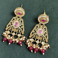 Rajwadi Collection Elegant Pota And Pearl Designer Dangler Earrings