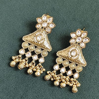 Rajwadi Collection Elegant Pota And Pearl Designer Dangler Earrings