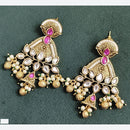 Rajwadi Collection Elegant Pota And Pearl Designer Dangler Earrings