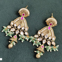 Rajwadi Collection Elegant Pota And Pearl Designer Dangler Earrings