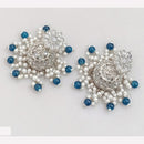 Rajwadi Collection Crystal Stone And Beads Jhumki Earrings