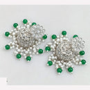 Rajwadi Collection Crystal Stone And Beads Jhumki Earrings
