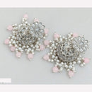 Rajwadi Collection Crystal Stone And Beads Jhumki Earrings