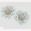Rajwadi Collection Crystal Stone And Beads Jhumki Earrings