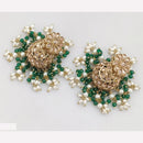 Rajwadi Collection Crystal Stone And Beads Jhumki Earrings