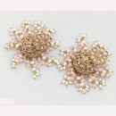 Rajwadi Collection Crystal Stone And Beads Jhumki Earrings